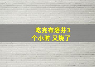 吃完布洛芬3个小时 又烧了